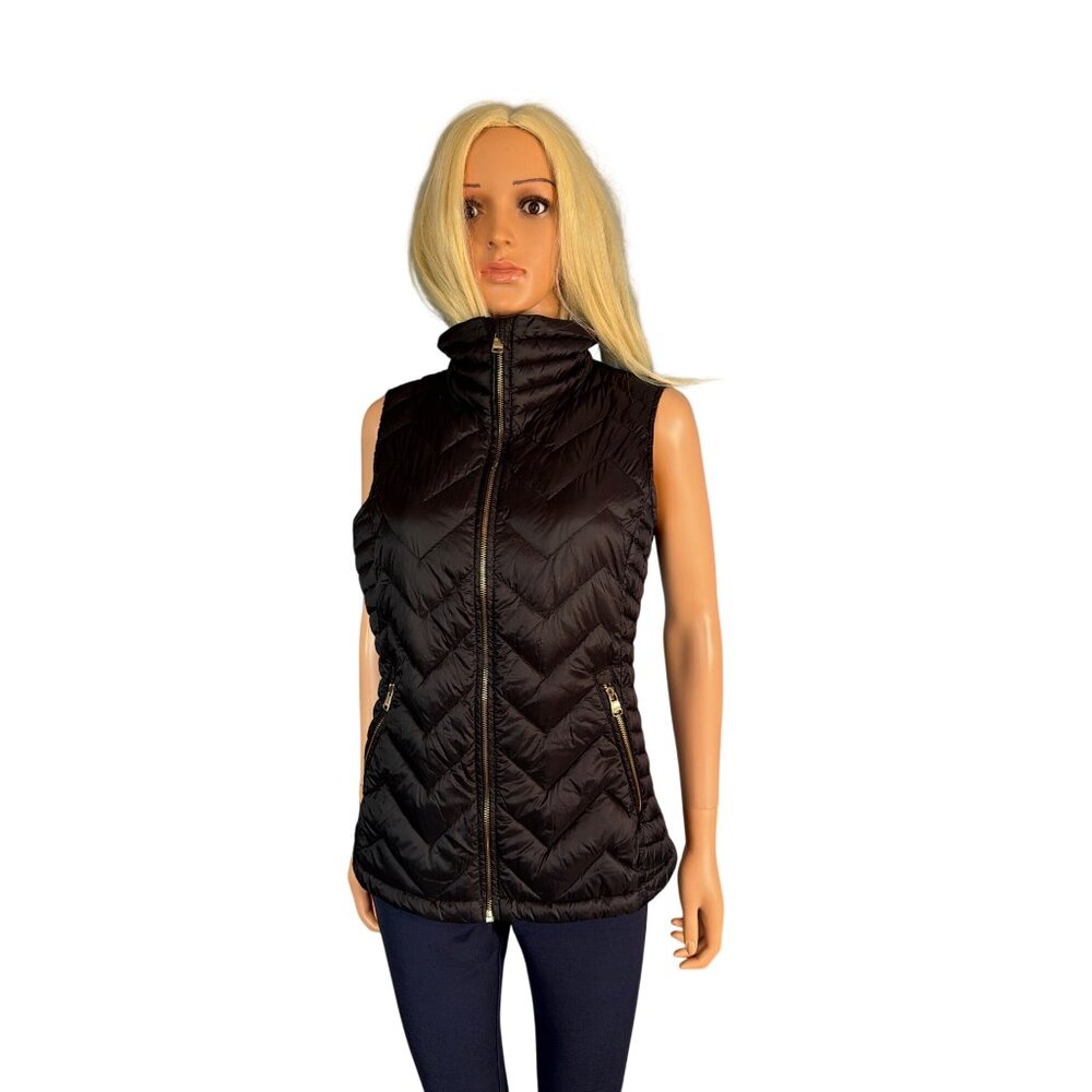 Calvin Klein Performance Premium Down Puffer Vest W's M Black Full Zip Packable